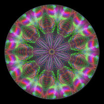Geometric Rainbow Round Sticker