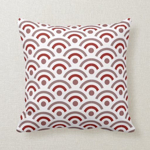Geometric Retro Semicircles Throw Pillow Zazzle