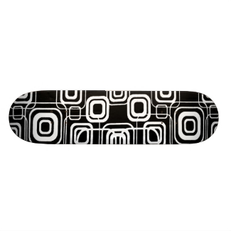 Geometric Squares Abstract Design Skateboard