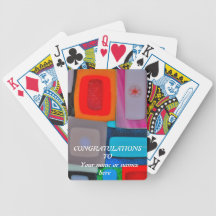 Geometric Squares Congratulations Gift of  Cards Card Decks