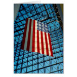 geometric stars & stripes greeting card