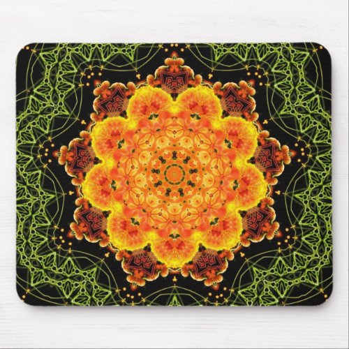 Geometric Sunflower Mandala Mousepad mousepad