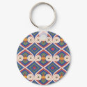 Geometric Swirl Design Key Chain keychains