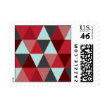 Geometric - Triangle - Red & Light Blue stamps