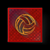 Geometric Volleyball Button