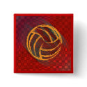Geometric Volleyball Button by VolleyballTees Geometric Volleyball Button