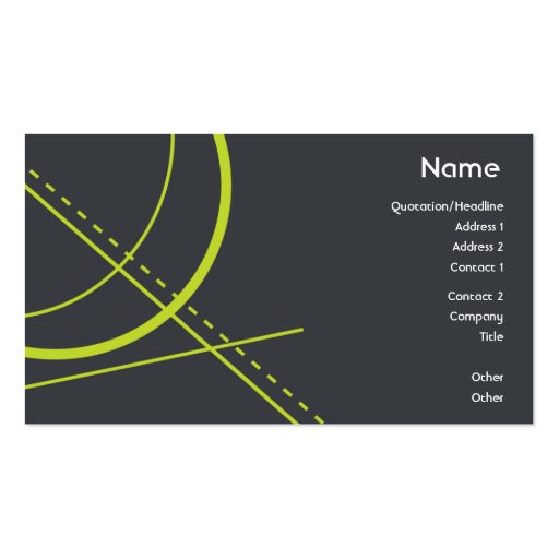 Geometry - Business Business Card Template (front side)
