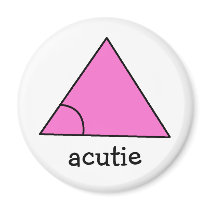 Geometry Math Teacher Gift Triangle Acute Acutie magnets