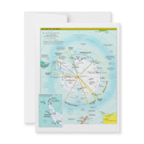 Geopolitical Regional Map of Antarctica Custom Invites