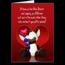 Geordie Valentine's Day Card - With Cat cards