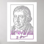 Georg Hegel. German philosopher Poster