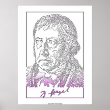 Georg Hegel. German philosopher Poster