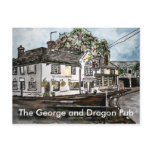 george and dragon pub restaurant england art, T... postcards