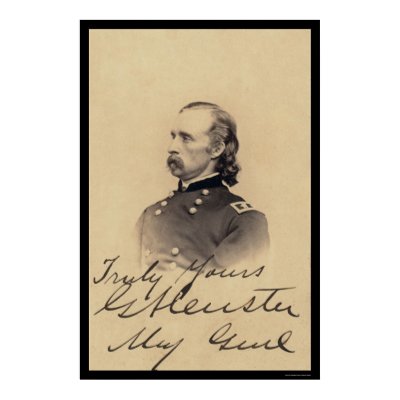 George Armstrong Custer Signed Card 1866 Posters by lc_civilwar
