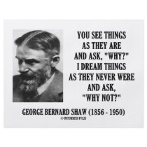 George B. Shaw Dream Things Never Were Why Not? flyers