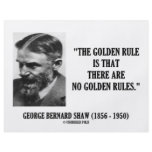 George B. Shaw Golden Rule No Golden Rules Full Color Flyer