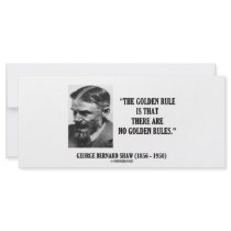 George B. Shaw Golden Rule No Golden Rules rack cards by unfinishedpolis George B. Shaw Golden Rule No Golden Rules rack cards