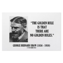 George B. Shaw Golden Rule No Golden Rules Customized Stationery