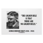George B. Shaw Golden Rule No Golden Rules stationery