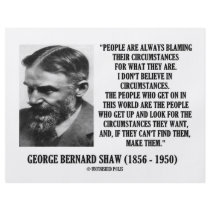 George B. Shaw I Don't Believe In Circumstances Flyer
