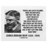 George B. Shaw I Don't Believe In Circumstances Flyer