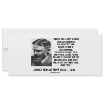George B. Shaw I Don't Believe In Circumstances rack cards by unfinishedpolis George B. Shaw I Don't Believe In Circumstances rack cards