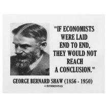 George B. Shaw If Economists Laid Not Conclusion flyers