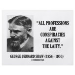 George B. Shaw Professions Conspiracies Laity Full Color Flyer