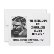 George B. Shaw Professions Conspiracies Laity Personalized Invite