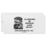 George B. Shaw Professions Conspiracies Laity rack cards
