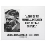 George B. Shaw Spiritual Intensity Not Eat Corpses letterhead