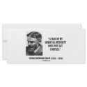 George B. Shaw Spiritual Intensity Not Eat Corpses rack cards