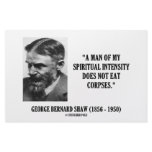 George B. Shaw Spiritual Intensity Not Eat Corpses Personalized Stationery