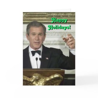 George Bush Happy Holidays Card card