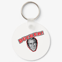 George Bush Is A Ducker - Reporter Shoe Attack! keychains by spacedust George Bush Is A Ducker - Reporter Shoe Attack! keychains