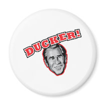 George Bush Is A Ducker - Reporter Shoe Attack! Fridge Magnet