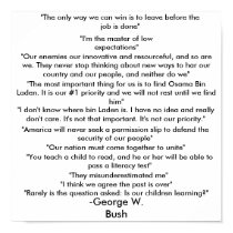 George Bush quotes poster posters