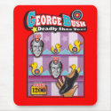 George Bush - Reporter Shoe Throw Attack! mousepads by spacedust George Bush - Reporter Shoe Throw Attack! mousepads
