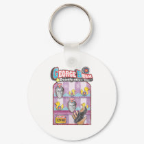 George Bush - Shoe Throw Attack! keychains by spacedust George Bush - Shoe Throw Attack! keychains