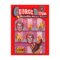 George Bush - Shoe Throw Attack! postcards by spacedust George Bush - Shoe Throw Attack! postcards