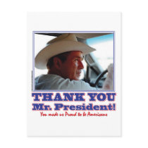 George Bush/Thank you! Post Card
