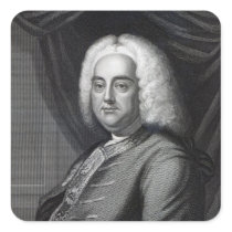 George Frederic Handel, engraved by Thomson Square Stickers
