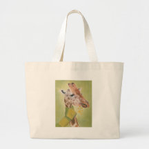 George - Giraffe in a Scarf Canvas Bag