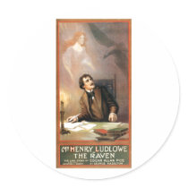 George Hazelton's The Raven (Edgar Allan Poe) 1908 Round Stickers