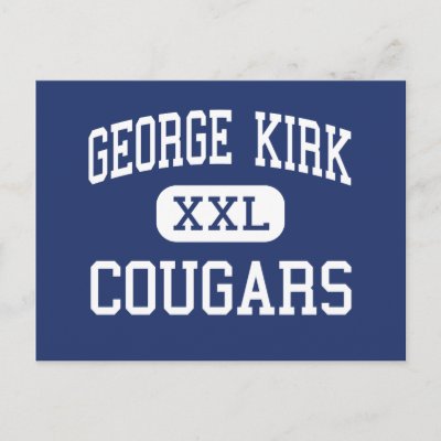 George Kirk Cougars Middle Newark Delaware Post Card by customteamsportswear