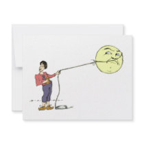 "George Lassos the Moon" Card Personalized Invite