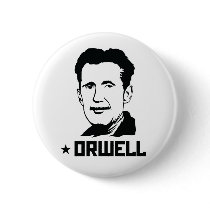 George Orwell Portrait Button