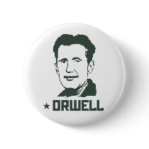 George Orwell Portrait Button