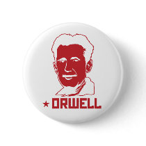 George Orwell Portrait Button