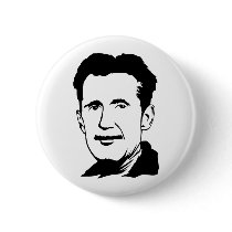 George Orwell Portrait Button